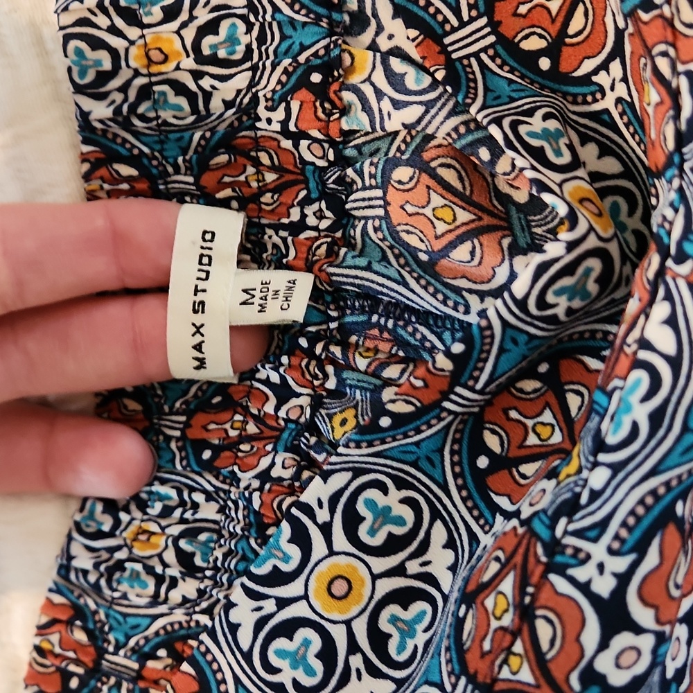 Max Studio Multicolor Patterned Pants - image 3